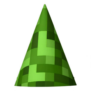 Chapeaux De Fètes Casquette du parti Green Chunky Pixel