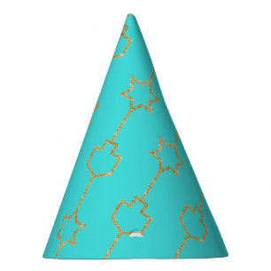 Chapeaux De Fètes Casquette du Parti Hanoukka "Gold Hanging Charms"