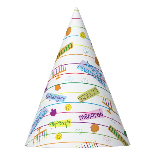 Chapeaux De Fètes Casquette du Parti Hanoukka "Parti Chanukah" (Devant)
