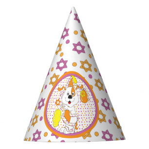 Chapeaux De Fètes Casquette du parti Hanoukka "Zeevie/chien avec bal