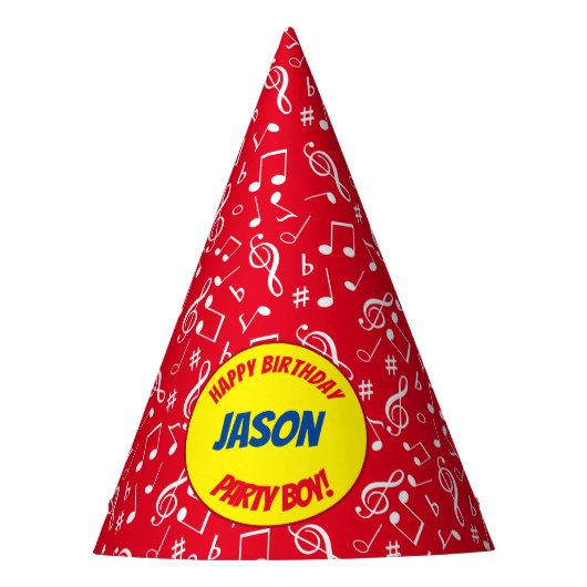 Chapeaux De Fètes Casquette du Parti Notes musicales (Devant)