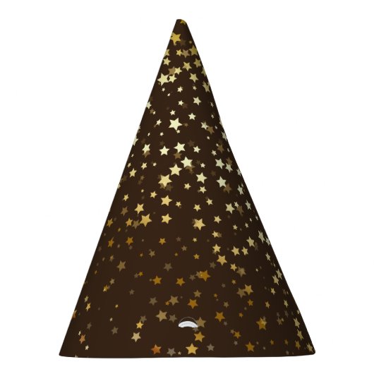 Chapeaux De Fètes Casquette du parti Petite Golden Stars - Espresso (Droite)