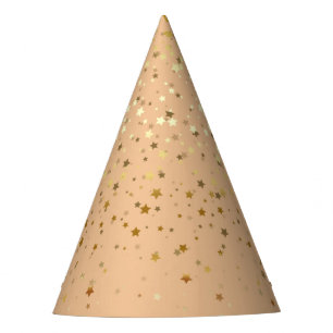 Chapeaux De Fètes Casquette du parti Petite Golden Stars-Peach