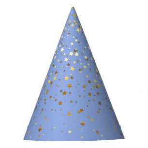 Chapeaux De Fètes Casquette du parti Petite Golden Stars - Peri Blue