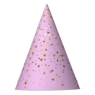 Chapeaux De Fètes Casquette du parti Petite Golden Stars - rose