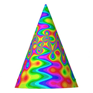 Chapeaux De Fètes Casquette du Parti psychédélique coloré