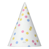 Chapeaux De Fètes Casquette en pastel de partie de confettis (Gauche)