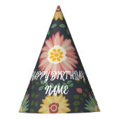 Chapeaux De Fètes Casquette floral personnalisé complexe (Devant)