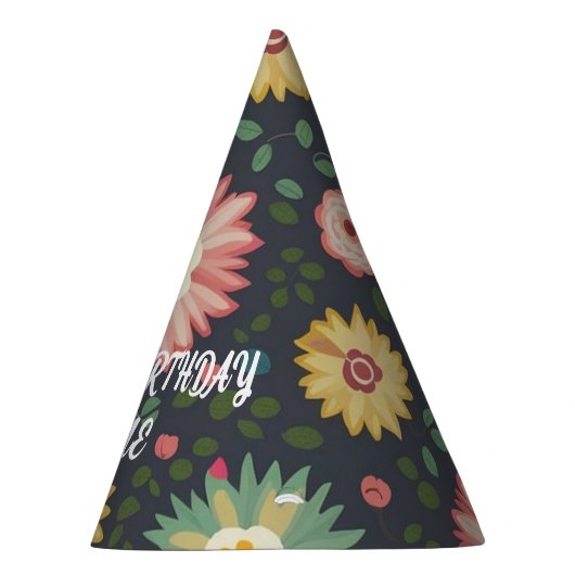 Chapeaux De Fètes Casquette floral personnalisé complexe (Droite)