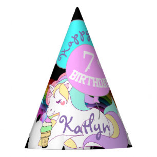Chapeaux De Fètes Casquette mignon de cadeau de licorne personnalisé