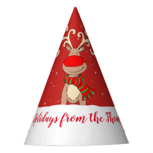 Chapeaux De Fètes Casquette nommé rouge de grand renne d'andouiller