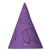 Chapeaux De Fètes casquette pourpre de partie d'hippopotame (Droite)