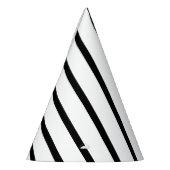 Chapeaux De Fètes Casquette rayé noir et blanc de partie (Gauche)