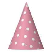 Chapeaux De Fètes Casquettes de la fête d'anniversaire de Pink Polka (Gauche)