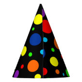 Chapeaux De Fètes Casquettes de la partie Black Rainbow Spots (Dos)