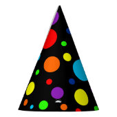 Chapeaux De Fètes Casquettes de la partie Black Rainbow Spots (Gauche)