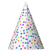 Chapeaux De Fètes Casquettes du Rainbow Polka Dot Confetti Party (Dos)
