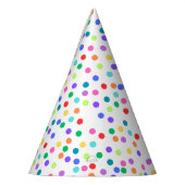 Chapeaux De Fètes Casquettes du Rainbow Polka Dot Confetti Party (Gauche)