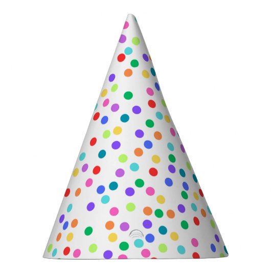 Chapeaux De Fètes Casquettes du Rainbow Polka Dot Confetti Party (Droite)
