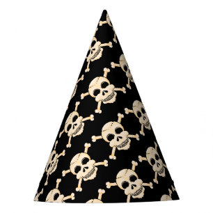 Chapeaux De Fètes Casquettes papier crâne et os croisés