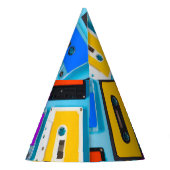 Chapeaux De Fètes Cassette Rétro : Collection Arrière - plan Bleue (Dos)