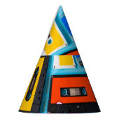 Chapeaux De Fètes Cassette Rétro : Collection Arrière - plan Bleue (Gauche)