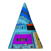 Chapeaux De Fètes Cassette Rétro : Collection Arrière - plan Bleue (Droite)