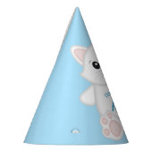 Chapeaux De Fètes Cat Anniversaire Fête Kitty Blue (Gauche)