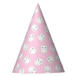 Chapeaux De Fètes Cat Anniversaire fête Kitty rose