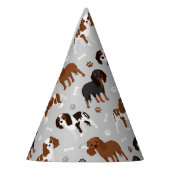 Chapeaux De Fètes Cavalier King Charles Spaniel Paws and Bones (Gauche)