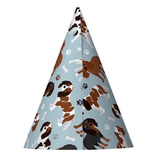 Chapeaux De Fètes Cavalier King Charles Spaniel Paws and Bones (Dos)