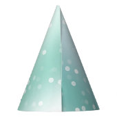 Chapeaux De Fètes Célébration de points de Bokeh blanc menthe (Dos)