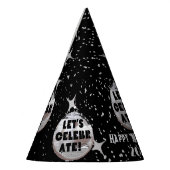 Chapeaux De Fètes Célébrons NYE Disco Ball Black (Gauche)