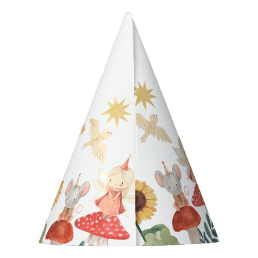 Chapeaux De Fètes Champignon d'Anniversaire Fée Enchantée (Dos)