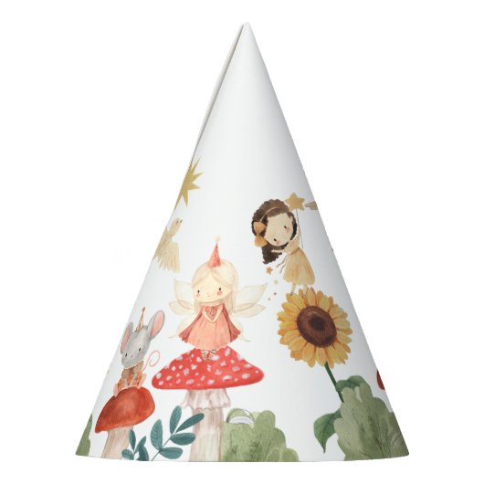 Chapeaux De Fètes Champignon d'Anniversaire Fée Enchantée (Gauche)