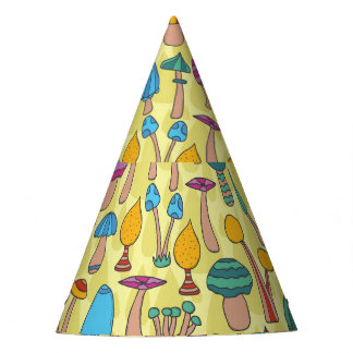 Chapeaux De Fètes Champignons magiques Doodle Motif sans couture
