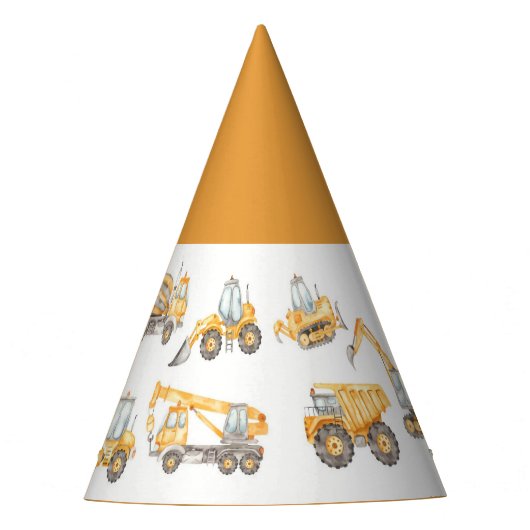 Chapeaux De Fètes Chariots de construction fête d'anniversaire (Devant)