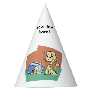 Chapeaux De Fètes Chat et cuvette de poisson