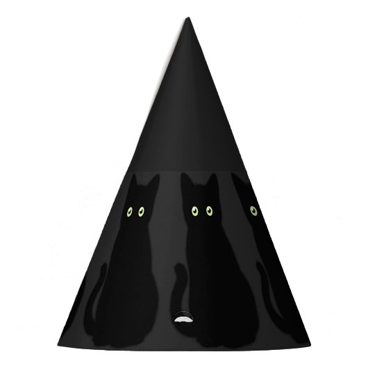 Chapeaux De Fètes Chat noir, chaton mignon, plaisir spottaculaire (Gauche)