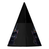 Chapeaux De Fètes Chat noir d'Halloween blanc mignon (Dos)