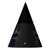 Chapeaux De Fètes Chat noir d'Halloween blanc mignon (Gauche)