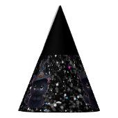 Chapeaux De Fètes Chat noir d'Halloween blanc mignon (Gauche)