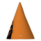 Chapeaux De Fètes Chat noir d'Halloween déplaisant sur Orange (Droite)