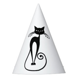 Chapeaux De Fètes Chat noir maigre fantaisiste