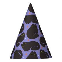 Chat noir rétro sur fond violet