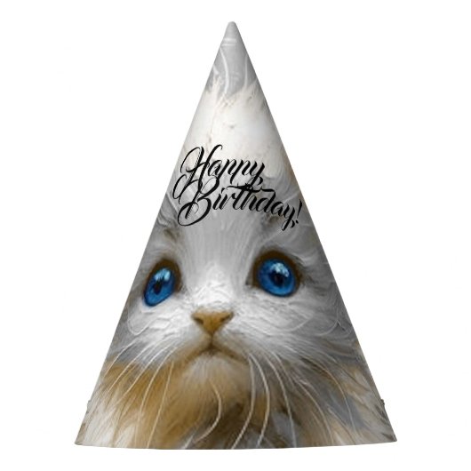 Chapeaux De Fètes Chaton blanc précieux (Devant)