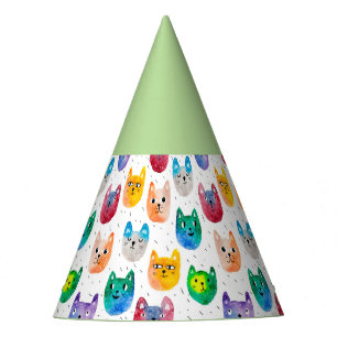 Chapeaux De Fètes Chats aquarelles et amis