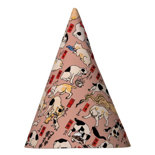 Chapeaux De Fètes chats japonais Ukiyo-e Funny kitty (Droite)