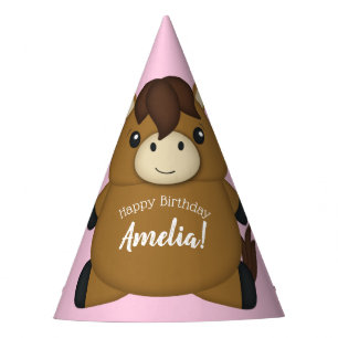Chapeaux De Fètes Cheval Anniversaire Pink