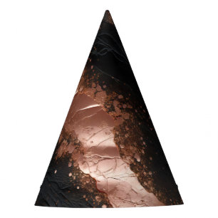 Chapeaux De Fètes Chic Glam Rose Gold Noir Anniversaire